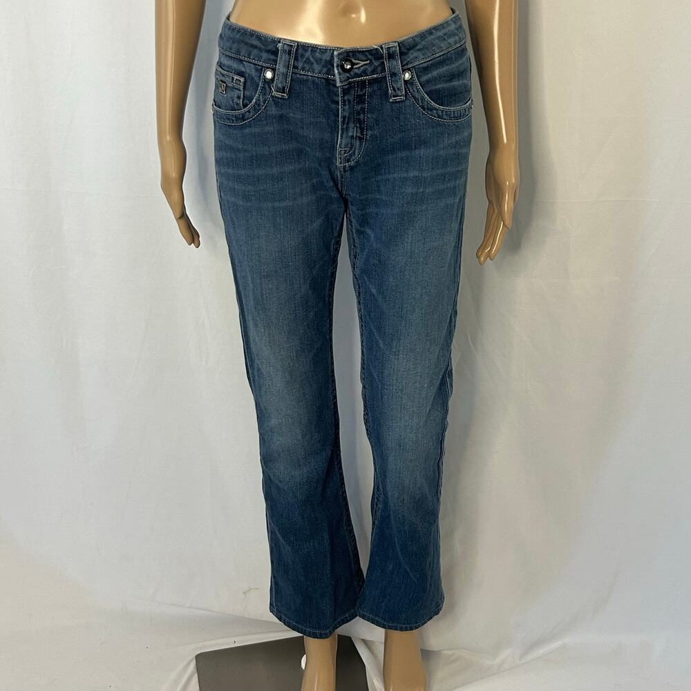 D9 Jeans Womens 27 Bootcut Embellished Y2K Low Rise Stretch Denim